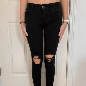 Black ripped jeans